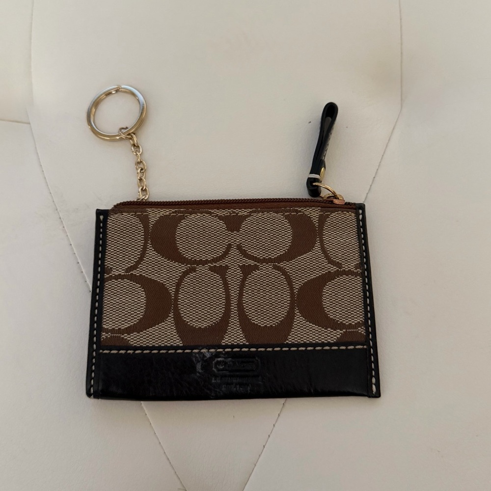 Coach C Monogram Trifold Wallet AND Key Case - Picture 5 of 6
